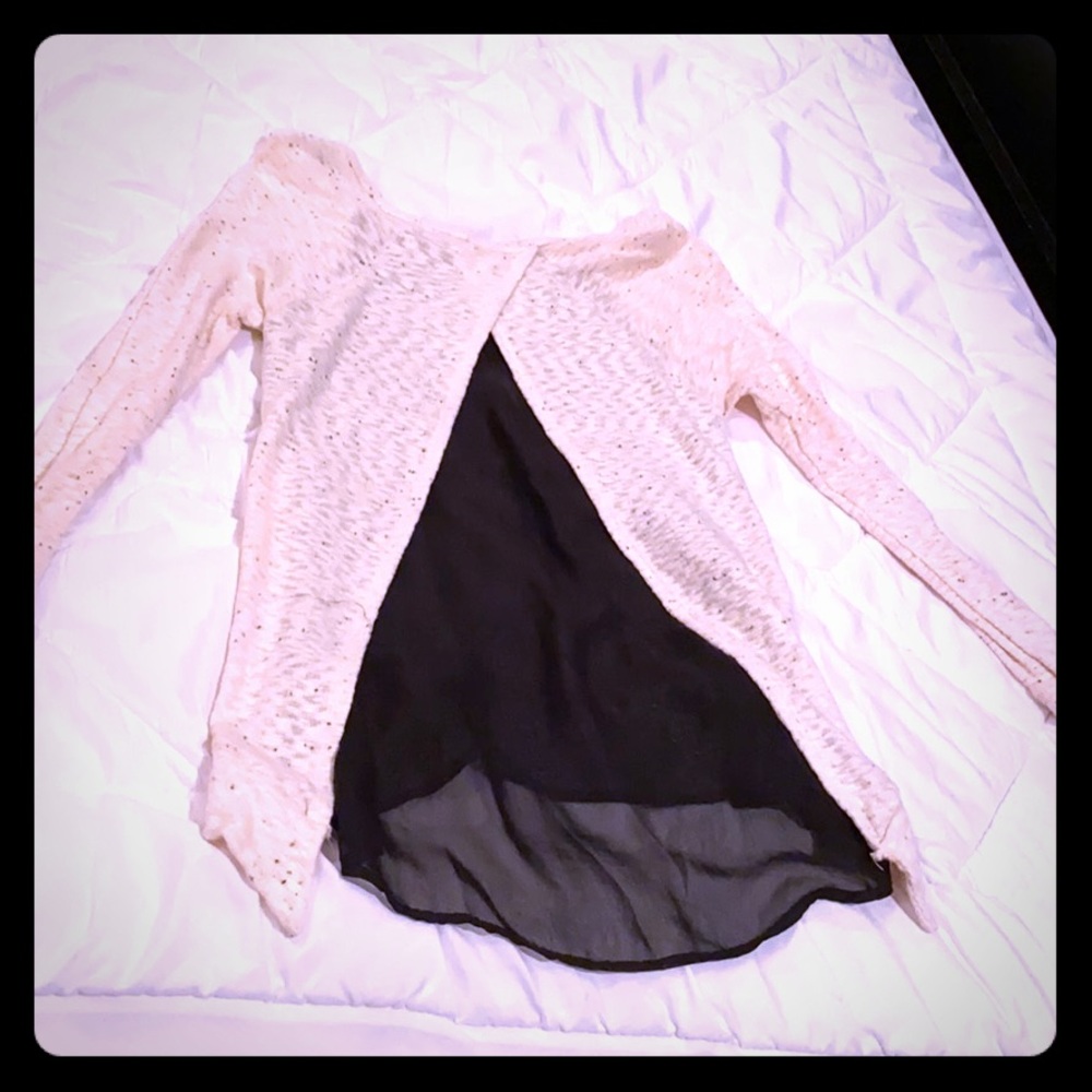 Sheer back insert top